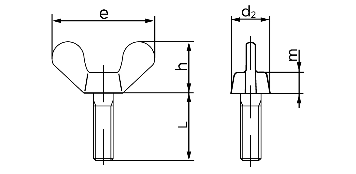 Teknisk tegning af DIN 316